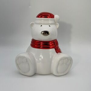 Slatkin & Co Bath & Body Works Paws Polar Bear Jar Candle Cinnamon Stick RARE